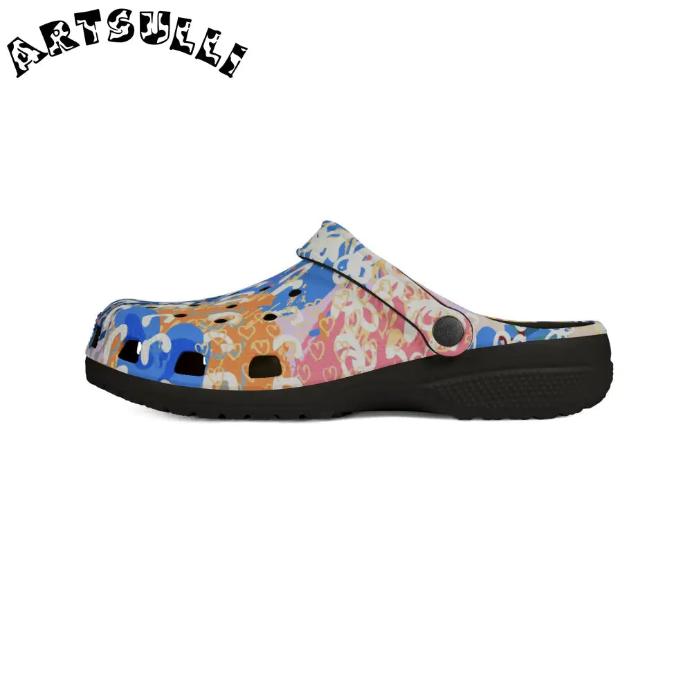 Flowers x Doodles EVA Foam Clogs, Artsulli - Art is Long, Life is Short, Shoes, , , , , , , 