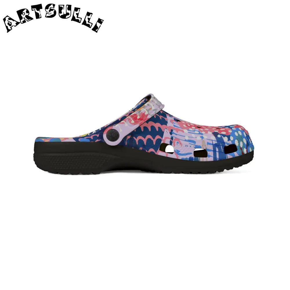 Flowers x Doodles EVA Foam Clogs, Artsulli - Art is Long, Life is Short, Shoes, , , , , , , 