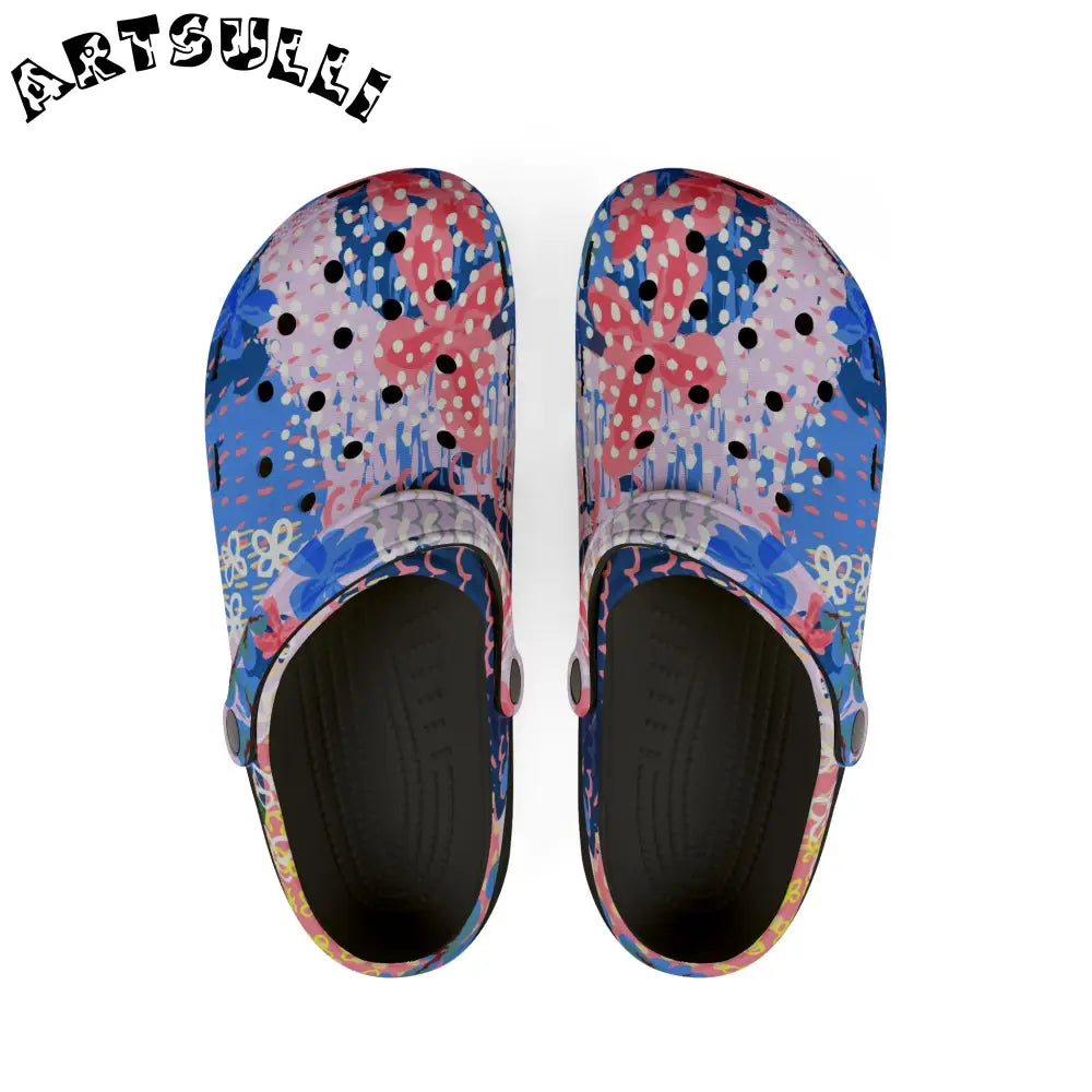 Flowers x Doodles EVA Foam Clogs, Artsulli - Art is Long, Life is Short, Shoes, Size, US 6 (Women's), Color, Black, , , 16635114416272883929