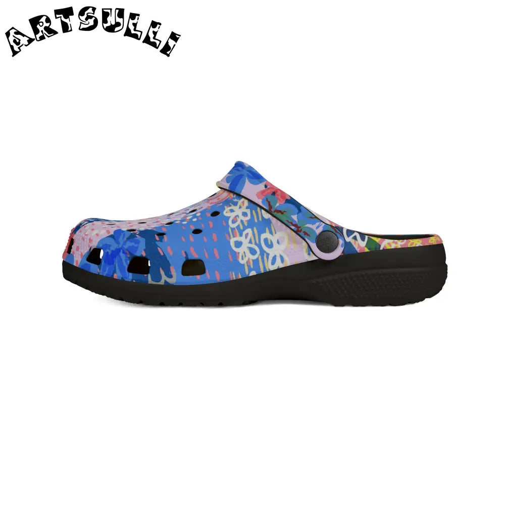 Flowers x Doodles EVA Foam Clogs, Artsulli - Art is Long, Life is Short, Shoes, , , , , , , 