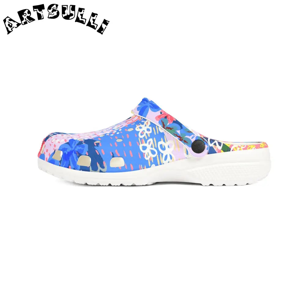 Flowers x Doodles EVA Foam Clogs, Artsulli - Art is Long, Life is Short, Shoes, , , , , , , 