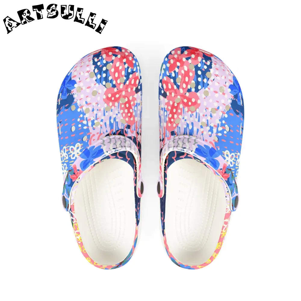 Flowers x Doodles EVA Foam Clogs, Artsulli - Art is Long, Life is Short, Shoes, Size, US 6 (Women's), Color, White, , , 20751418752487777304