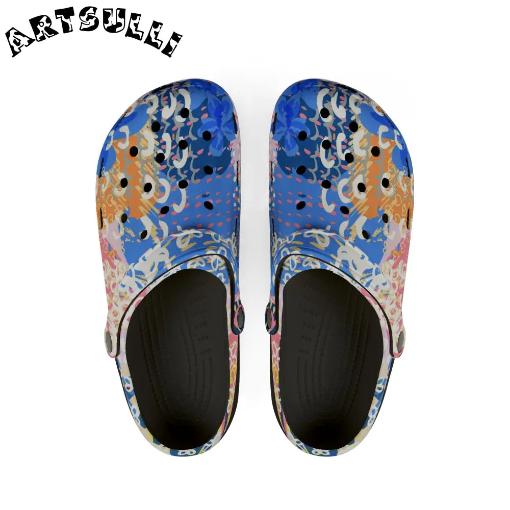 Flowers x Doodles EVA Foam Clogs, Artsulli - Art is Long, Life is Short, Shoes, Size, US 6 (Women's), Color, Black, , , 18514689992780669132