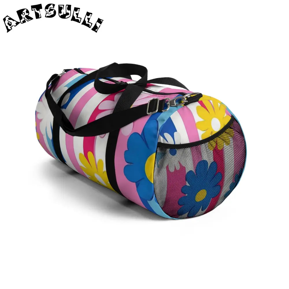 JAKKOUTTHEBXX Flowers x Stripes Custom Printed Duffel Bag 2025