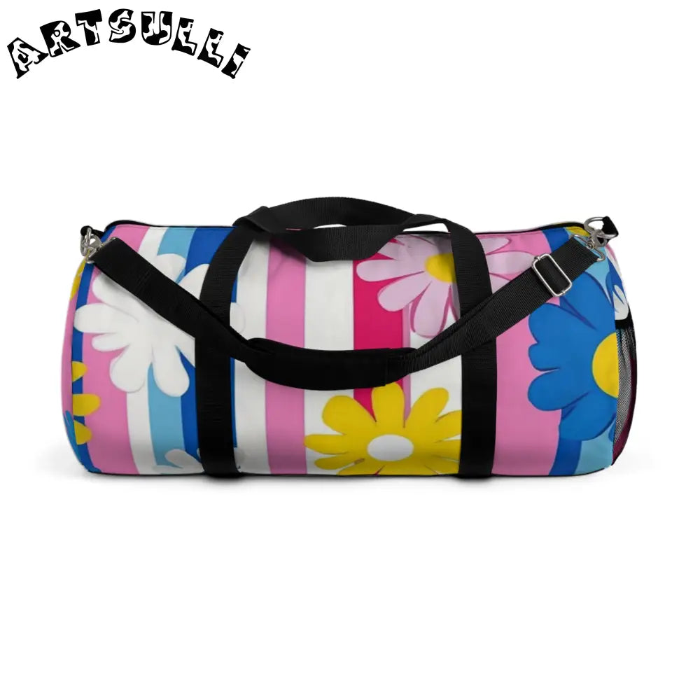 JAKKOUTTHEBXX Flowers x Stripes Custom Printed Duffel Bag 2025