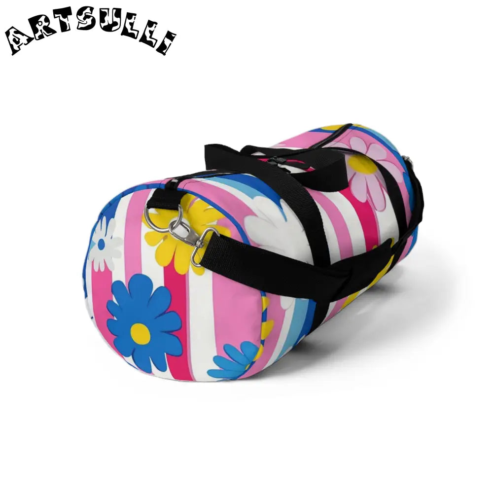 JAKKOUTTHEBXX Flowers x Stripes Custom Printed Duffel Bag 2025