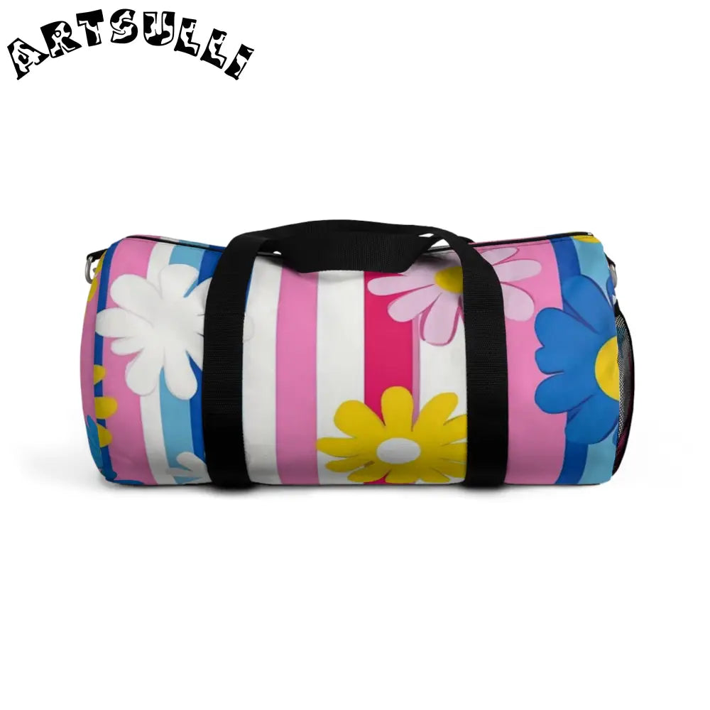 JAKKOUTTHEBXX Flowers x Stripes Custom Printed Duffel Bag 2025