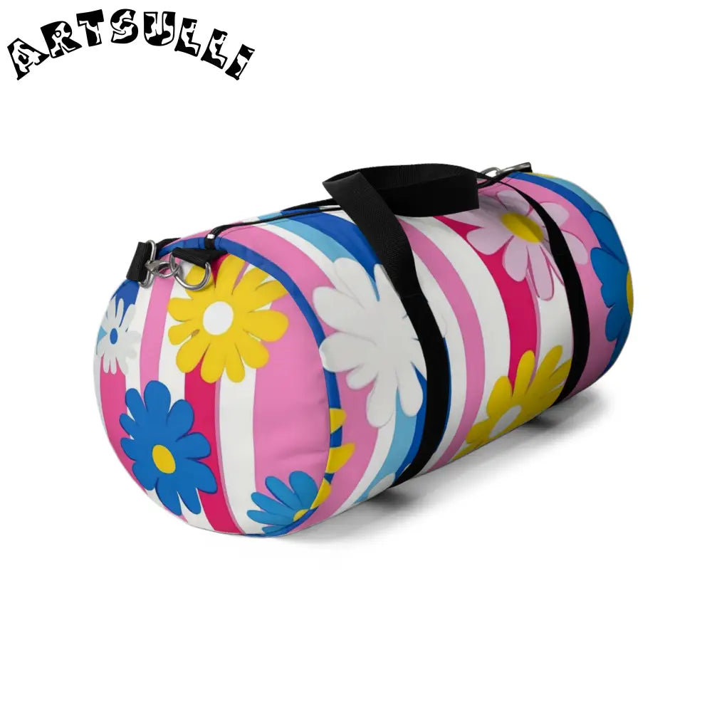JAKKOUTTHEBXX Flowers x Stripes Custom Printed Duffel Bag 2025