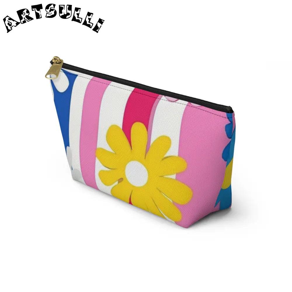 Flowers x Stripes T-Bottom Pouches, Artsulli - Art is Long, Life is Short, Bags, , , , , , , 