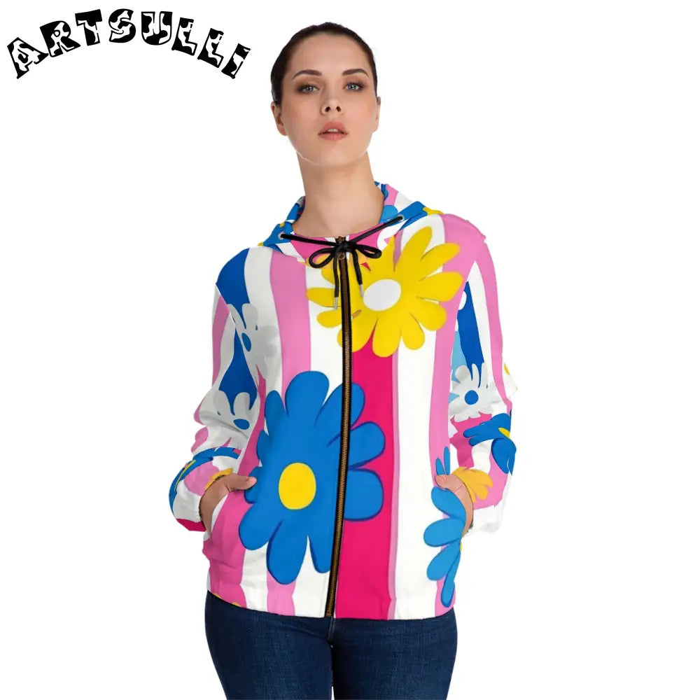 JAKKOUTTHEBXX Flowers x Stripes Zip Hoodie 2025