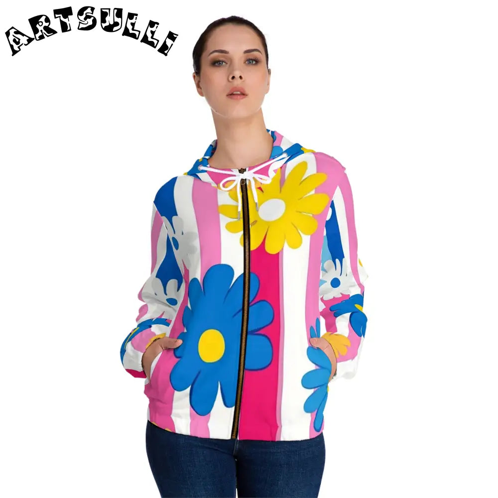 JAKKOUTTHEBXX Flowers x Stripes Zip Hoodie 2025