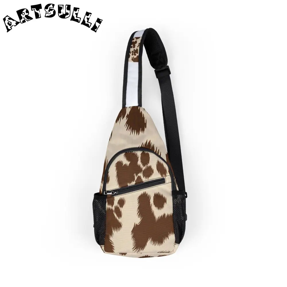 JAKKOUTTHEBXX Cow Print Sling Chest Bag 2025