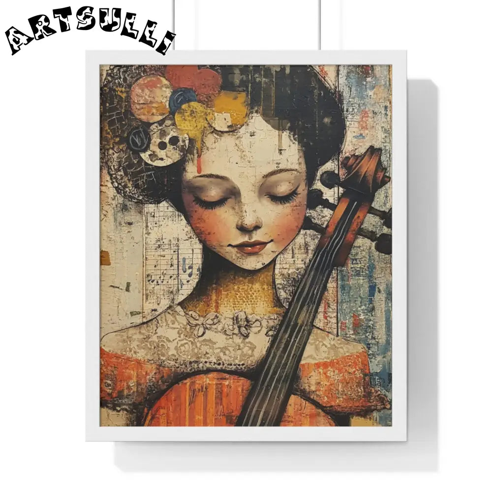 Framed Abstract Musician Artistic Work, Artsulli - Art is Long, Life is Short, Poster, Size, 16" x 20", Color, White, , , 25890141579941384778