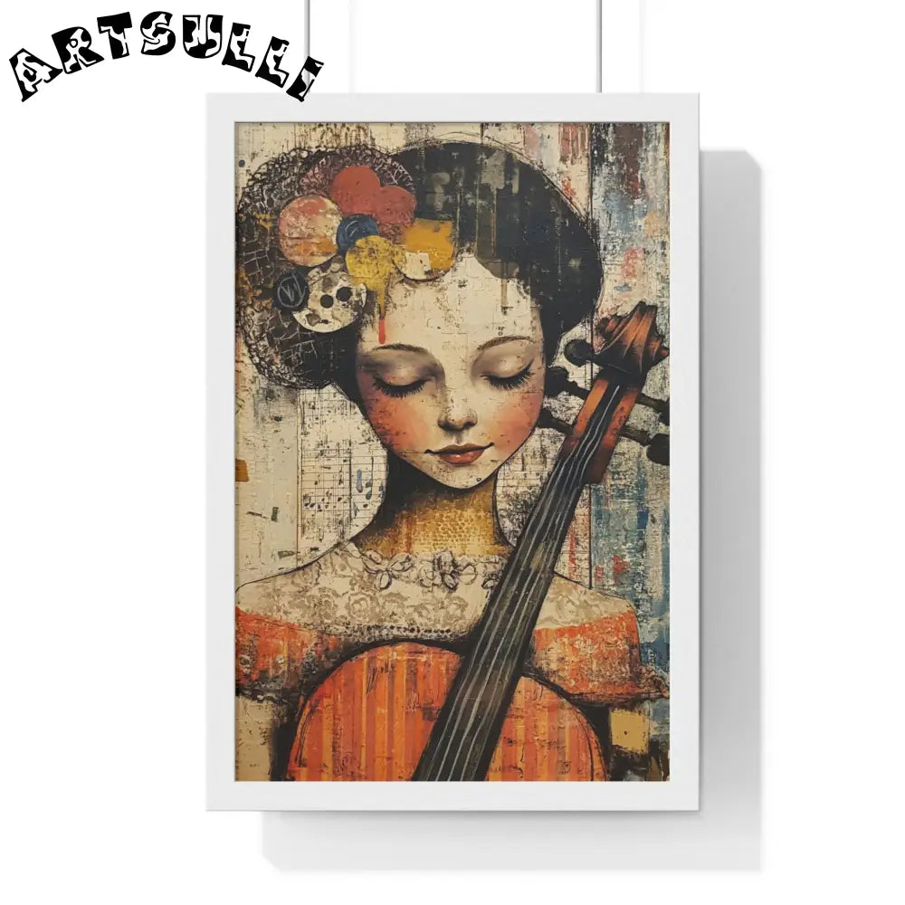 Framed Abstract Musician Artistic Work, Artsulli - Art is Long, Life is Short, Poster, Size, 12″ x 18″, Color, White, , , 10155114615726228843