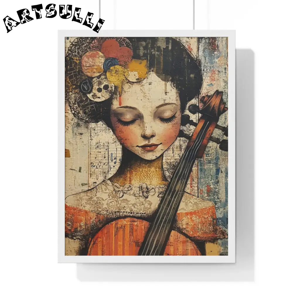 Framed Abstract Musician Artistic Work, Artsulli - Art is Long, Life is Short, Poster, Size, 18″ x 24″, Color, White, , , 24514260563536831484