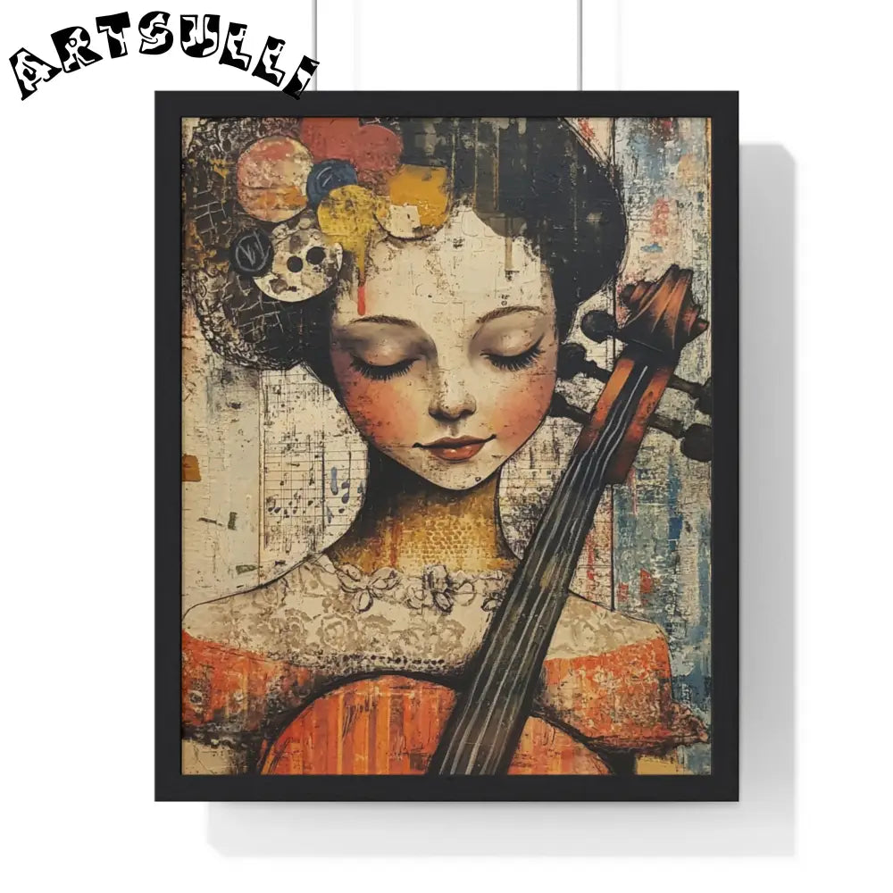 Framed Abstract Musician Artistic Work, Artsulli - Art is Long, Life is Short, Poster, Size, 16" x 20", Color, Black, , , 17587654511037150292