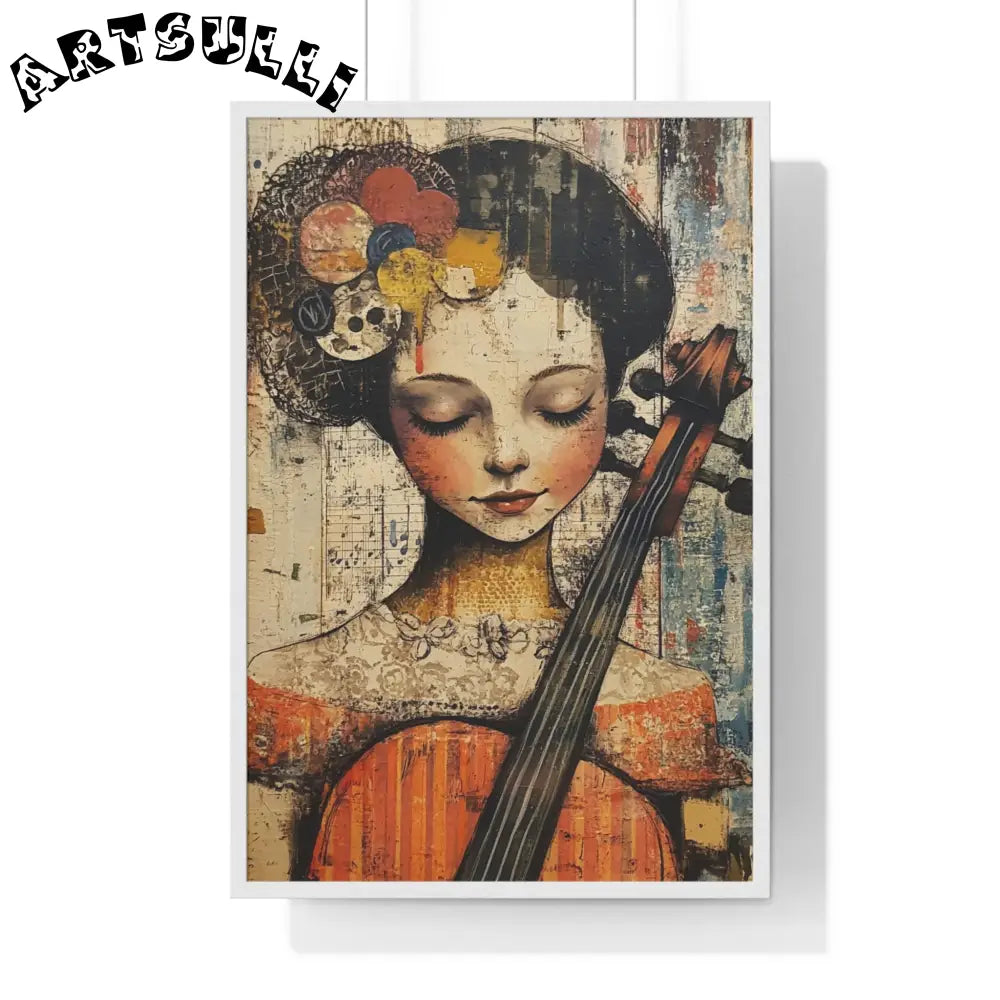 Framed Abstract Musician Artistic Work, Artsulli - Art is Long, Life is Short, Poster, Size, 24″ x 36″, Color, White, , , 14712991388863373906
