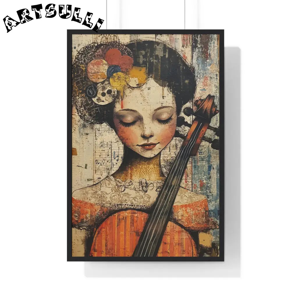 Framed Abstract Musician Artistic Work, Artsulli - Art is Long, Life is Short, Poster, Size, 24″ x 36″, Color, Black, , , 22288051723583579174