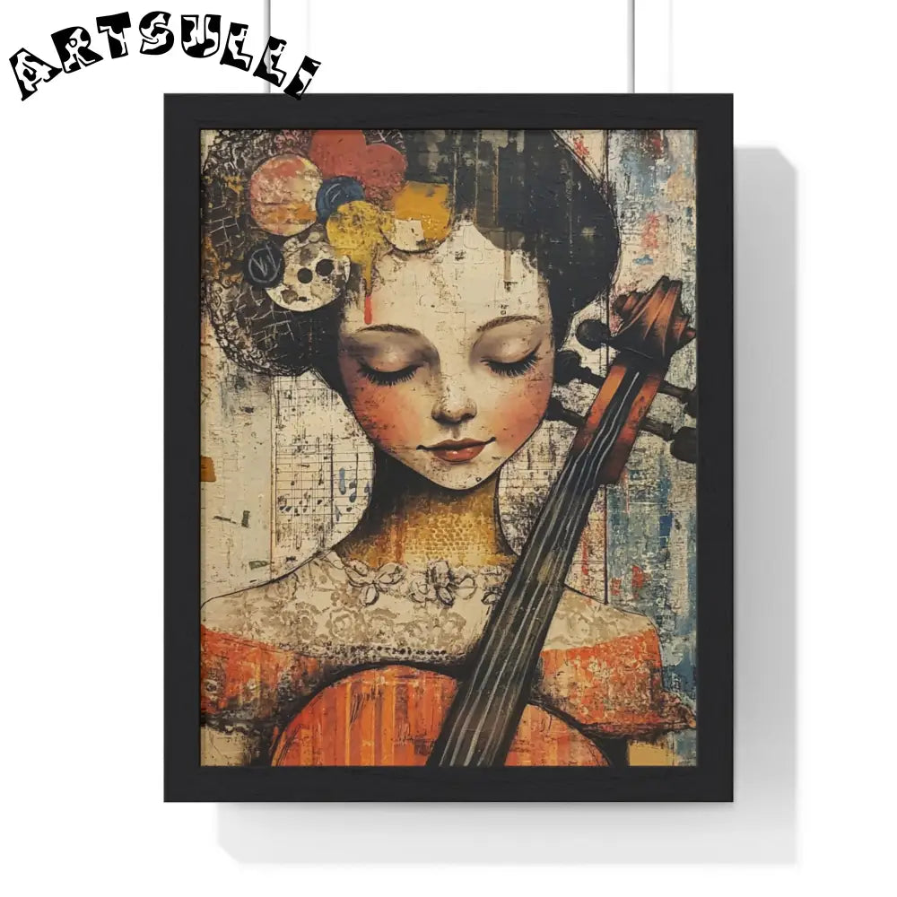 Framed Abstract Musician Artistic Work, Artsulli - Art is Long, Life is Short, Poster, Size, 11″ x 14″, Color, Black, , , 29029434256694328836