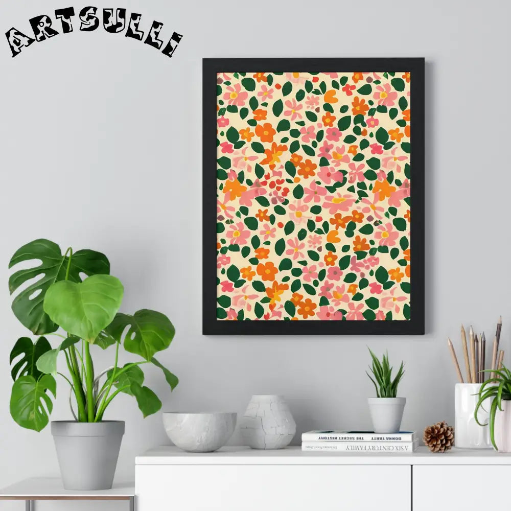 JAKKOUTTHEBXX Framed Floral Pattern Art Print 2025