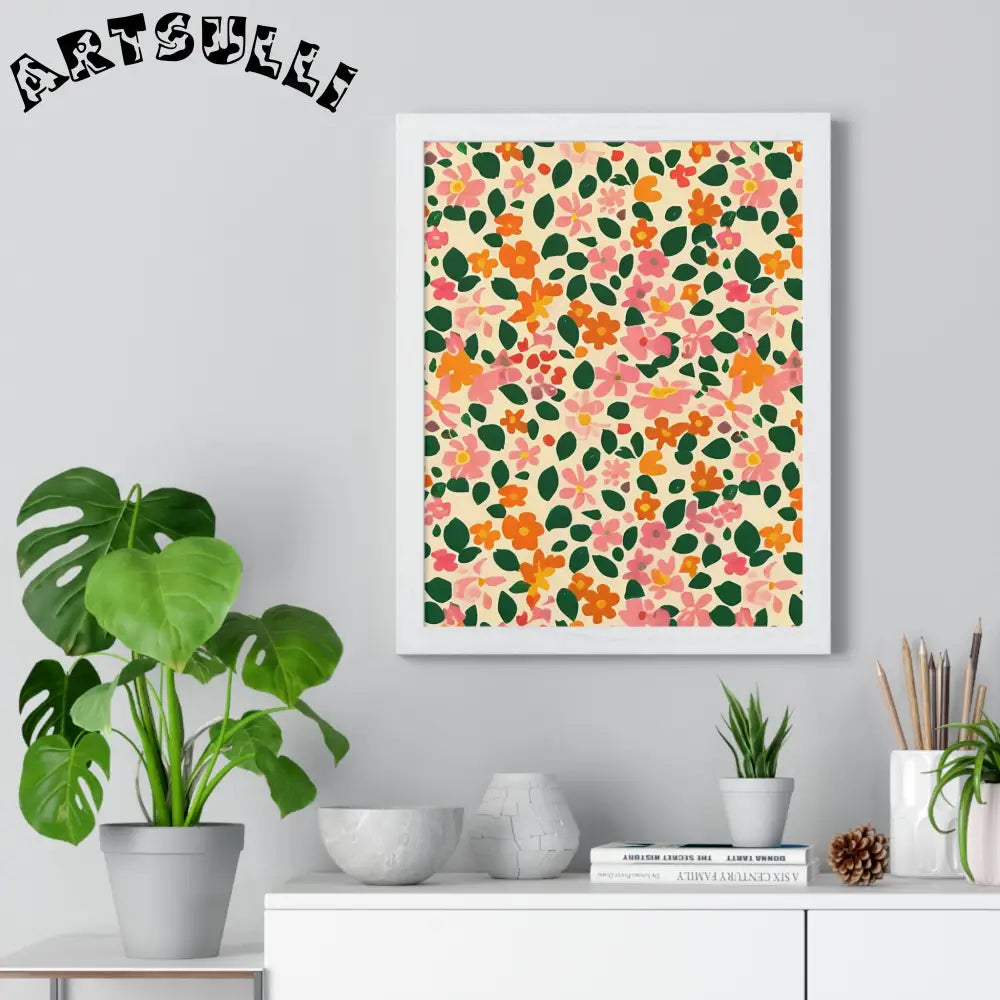 JAKKOUTTHEBXX Framed Floral Pattern Art Print 2025