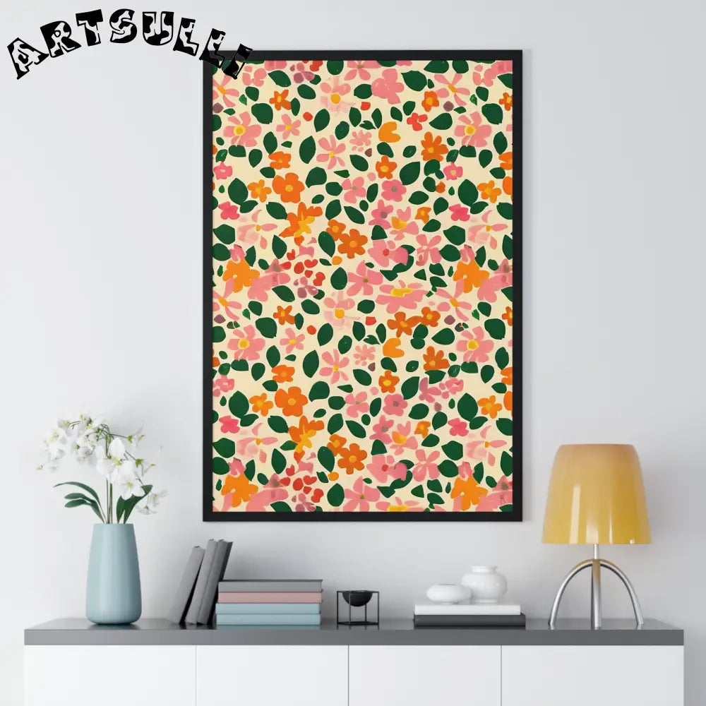 JAKKOUTTHEBXX Framed Floral Pattern Art Print 2025