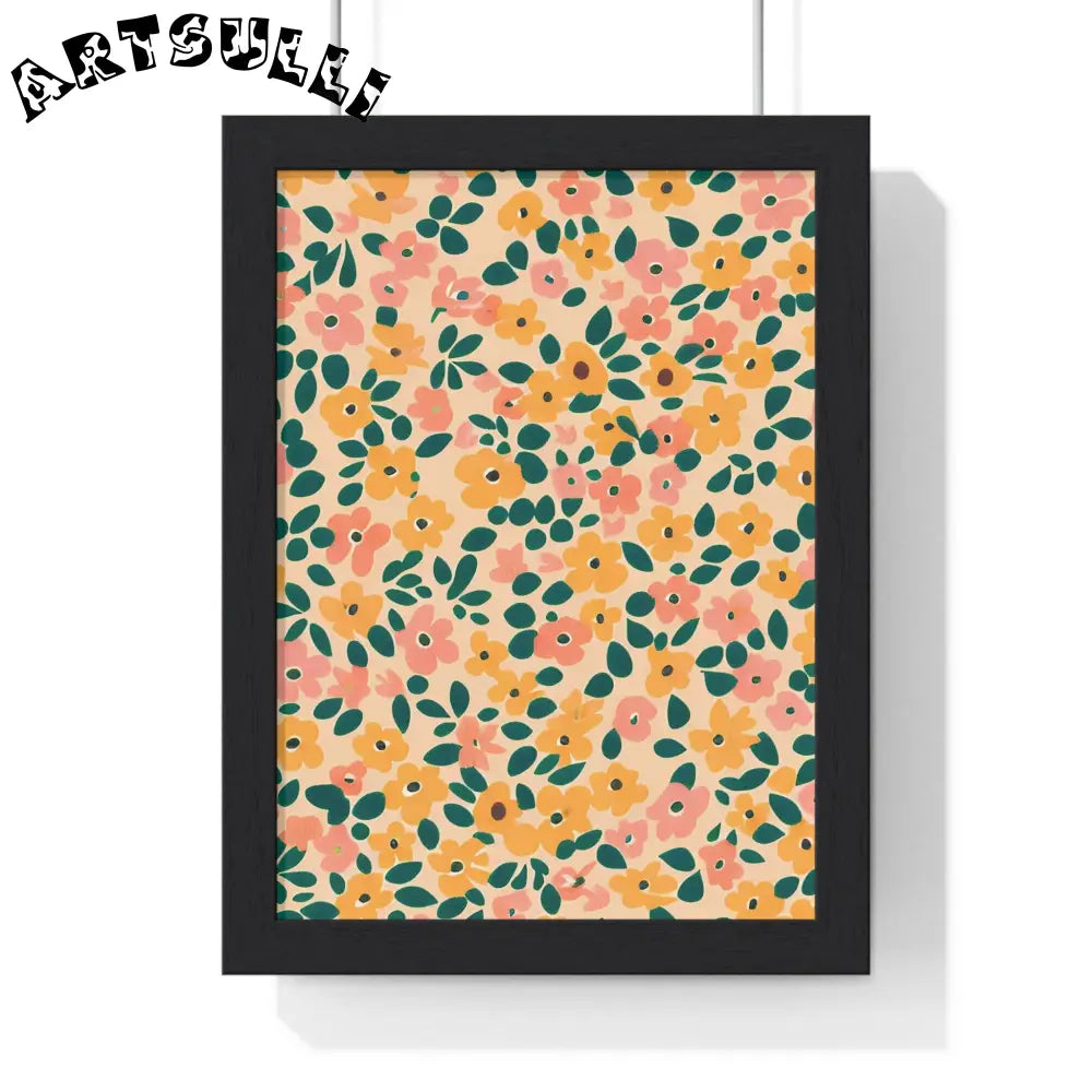 JAKKOUTTHEBXX Framed Floral Pattern Poster 2025