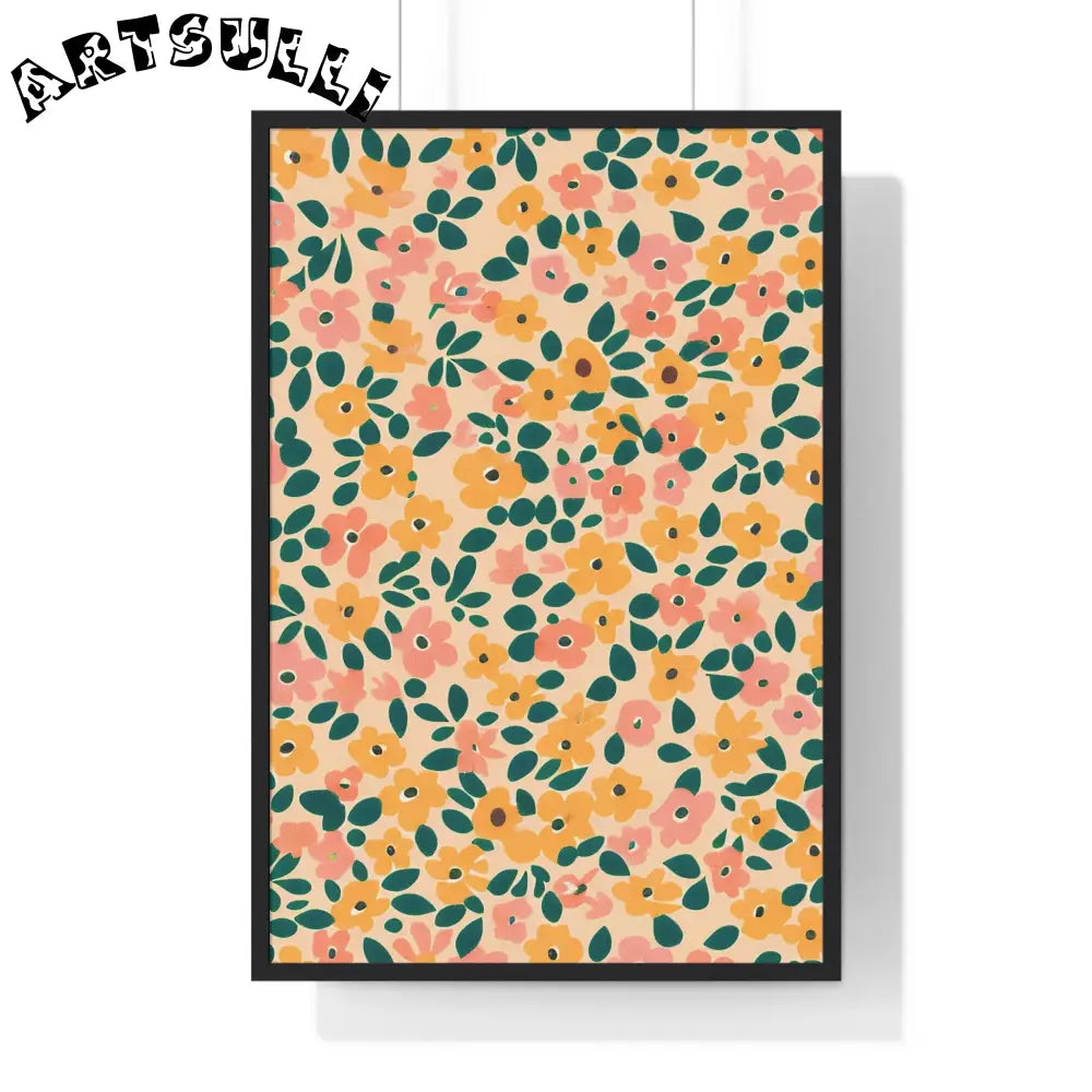 JAKKOUTTHEBXX Framed Floral Pattern Poster 2025