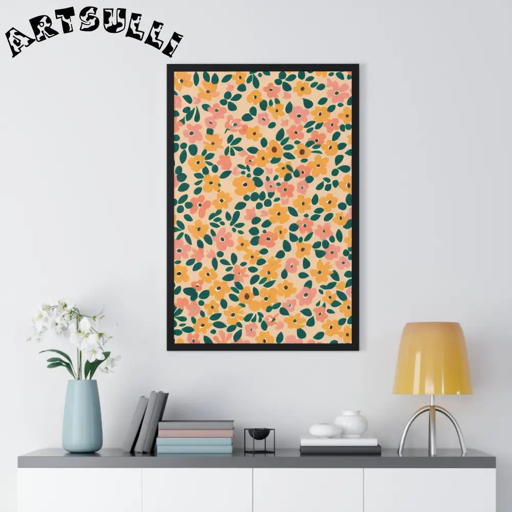 JAKKOUTTHEBXX Framed Floral Pattern Poster 2025