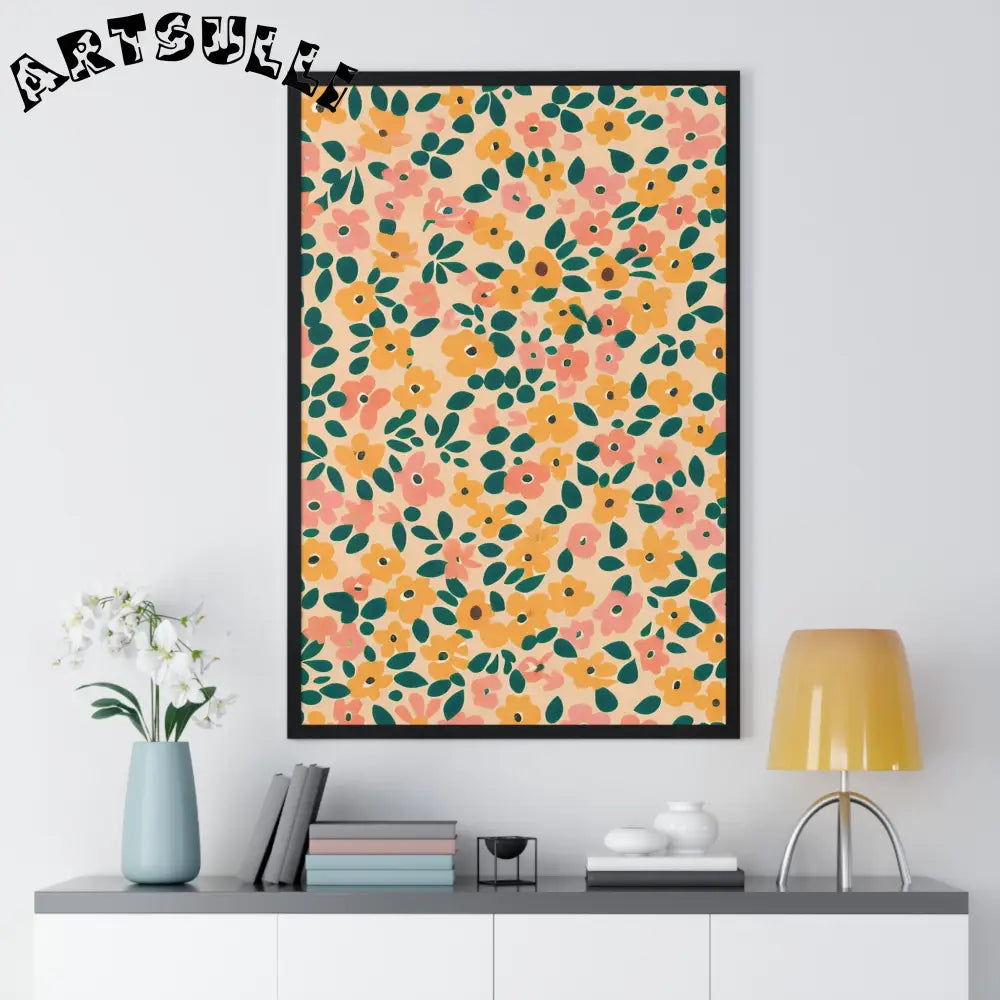JAKKOUTTHEBXX Framed Floral Pattern Poster 2025