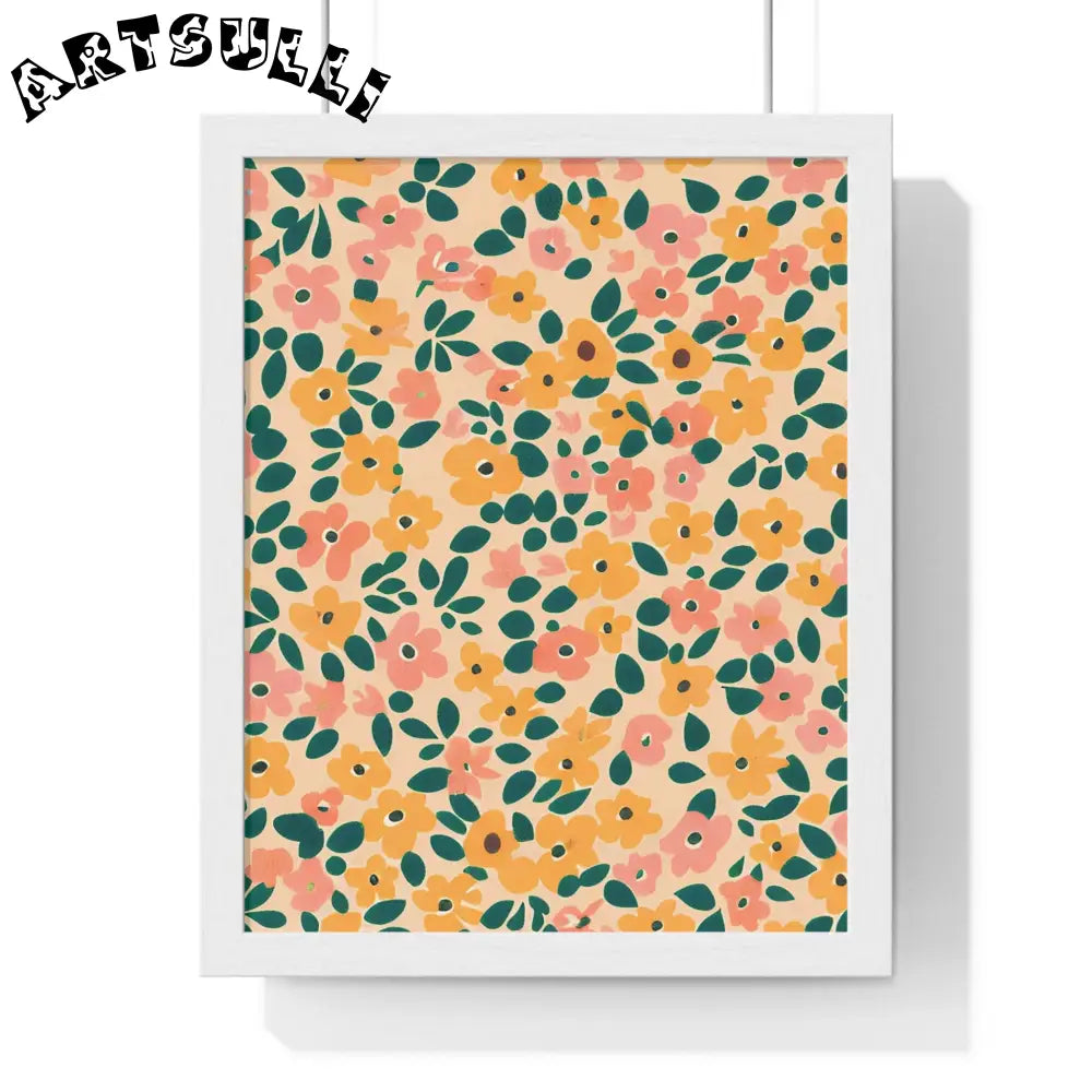 JAKKOUTTHEBXX Framed Floral Pattern Poster 2025