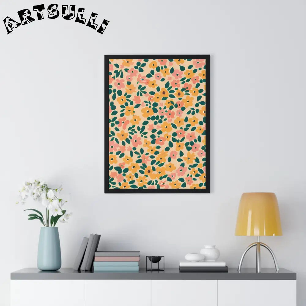 JAKKOUTTHEBXX Framed Floral Pattern Poster 2025