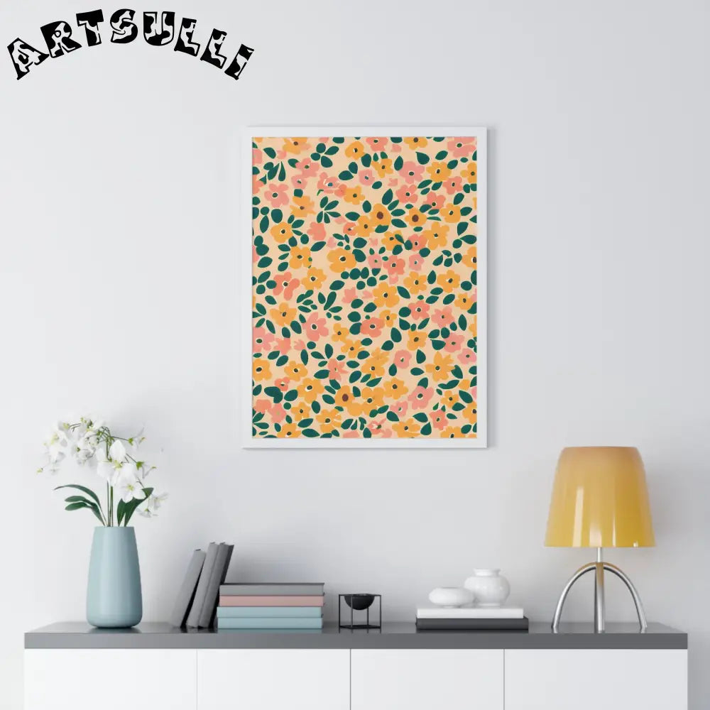 JAKKOUTTHEBXX Framed Floral Pattern Poster 2025