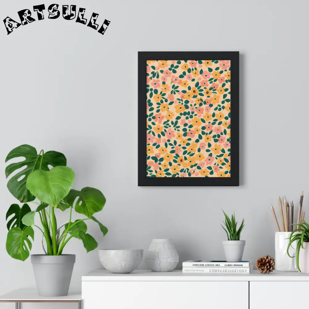 JAKKOUTTHEBXX Framed Floral Pattern Poster 2025