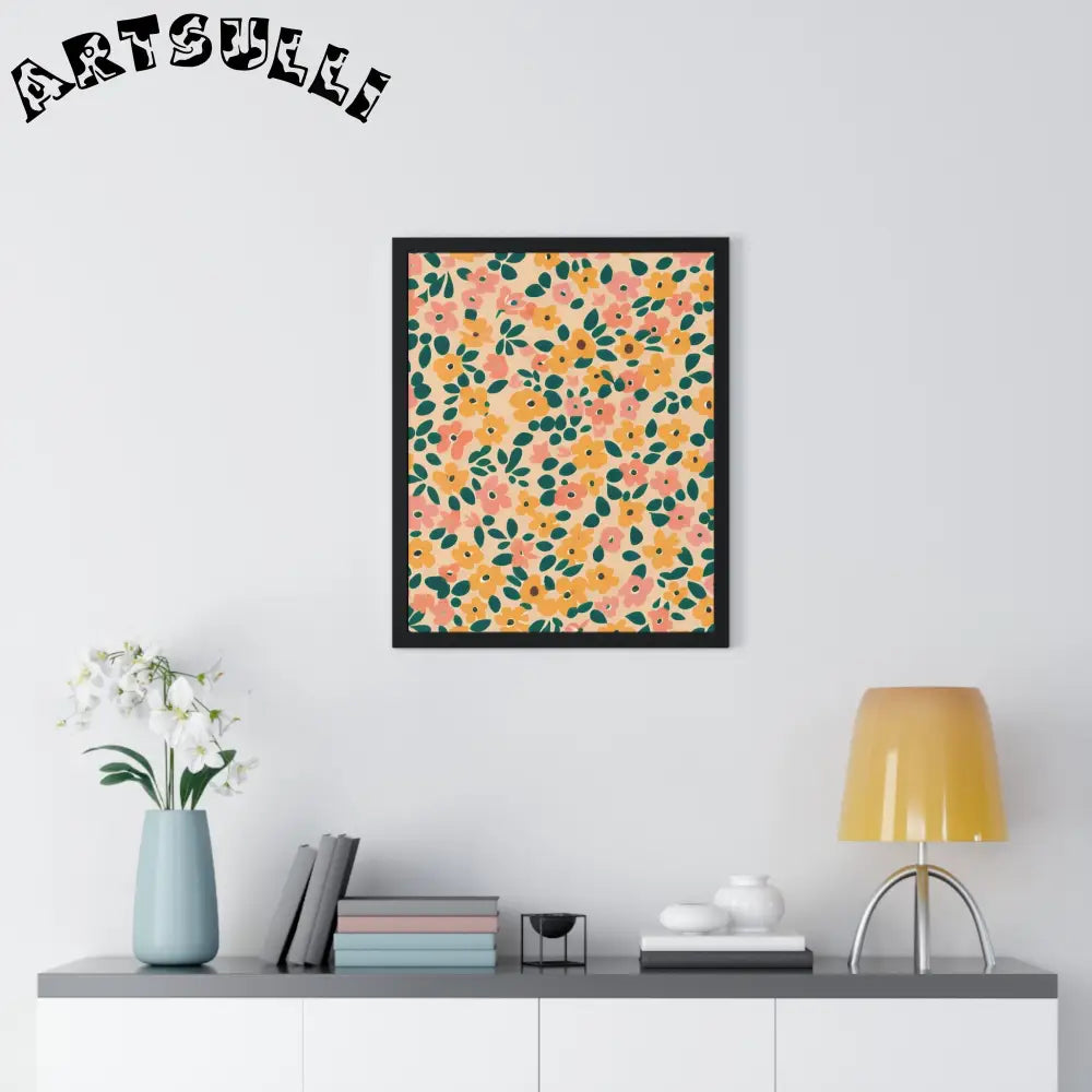 JAKKOUTTHEBXX Framed Floral Pattern Poster 2025