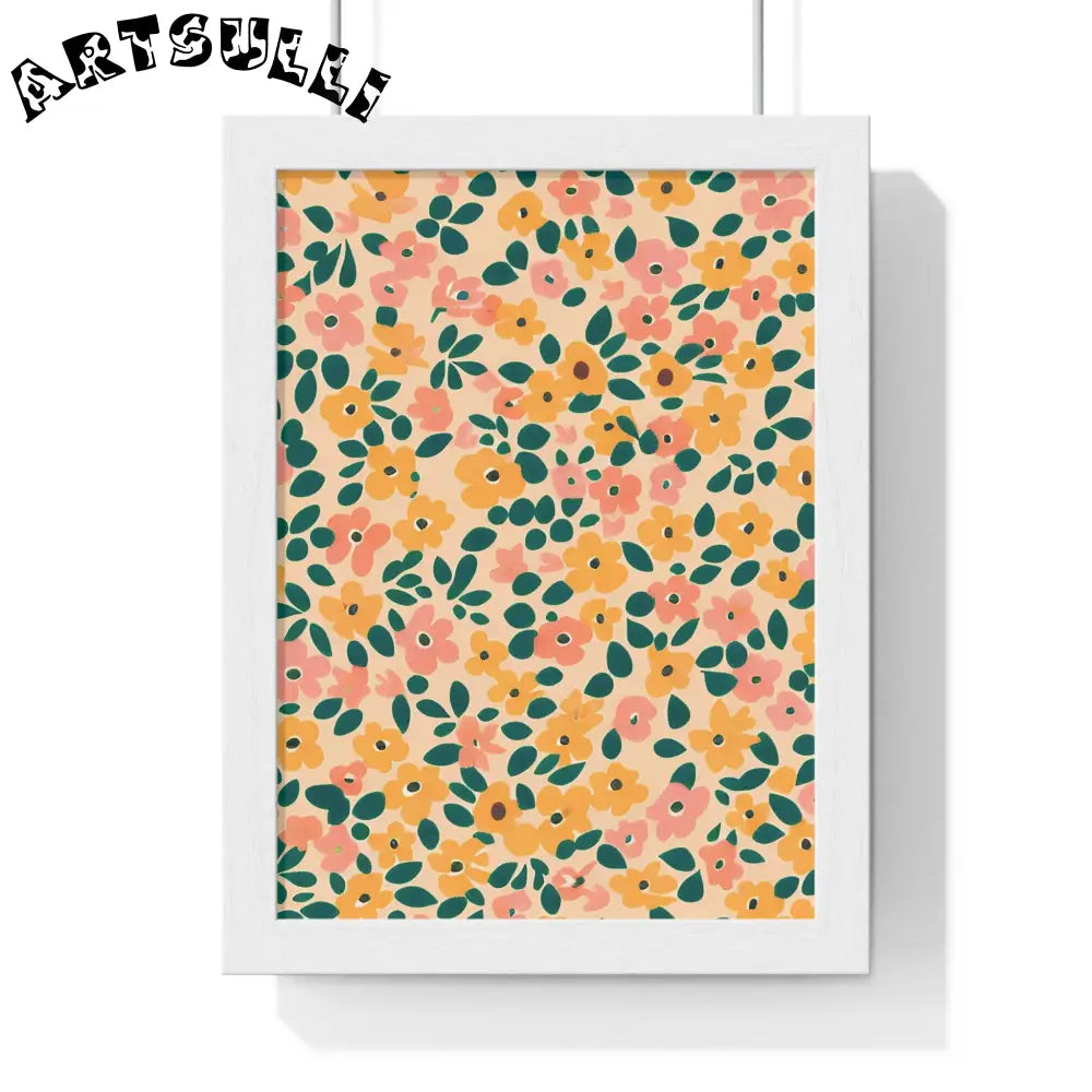 JAKKOUTTHEBXX Framed Floral Pattern Poster 2025
