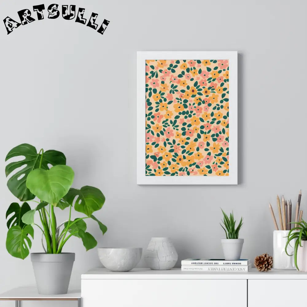 JAKKOUTTHEBXX Framed Floral Pattern Poster 2025