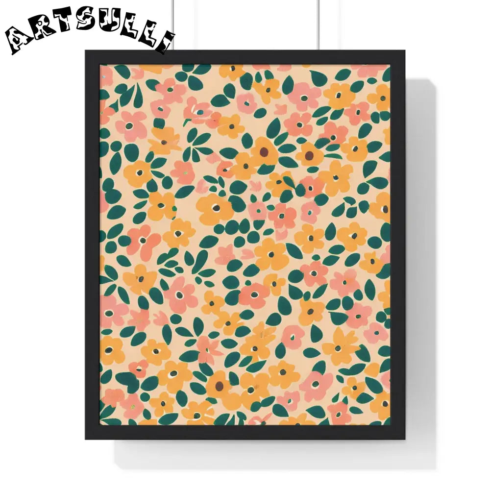 JAKKOUTTHEBXX Framed Floral Pattern Poster 2025