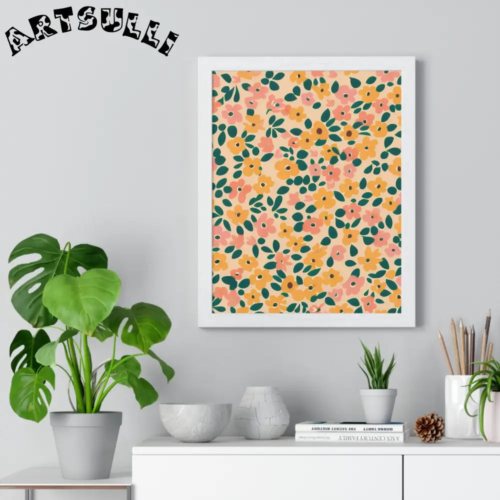 JAKKOUTTHEBXX Framed Floral Pattern Poster 2025