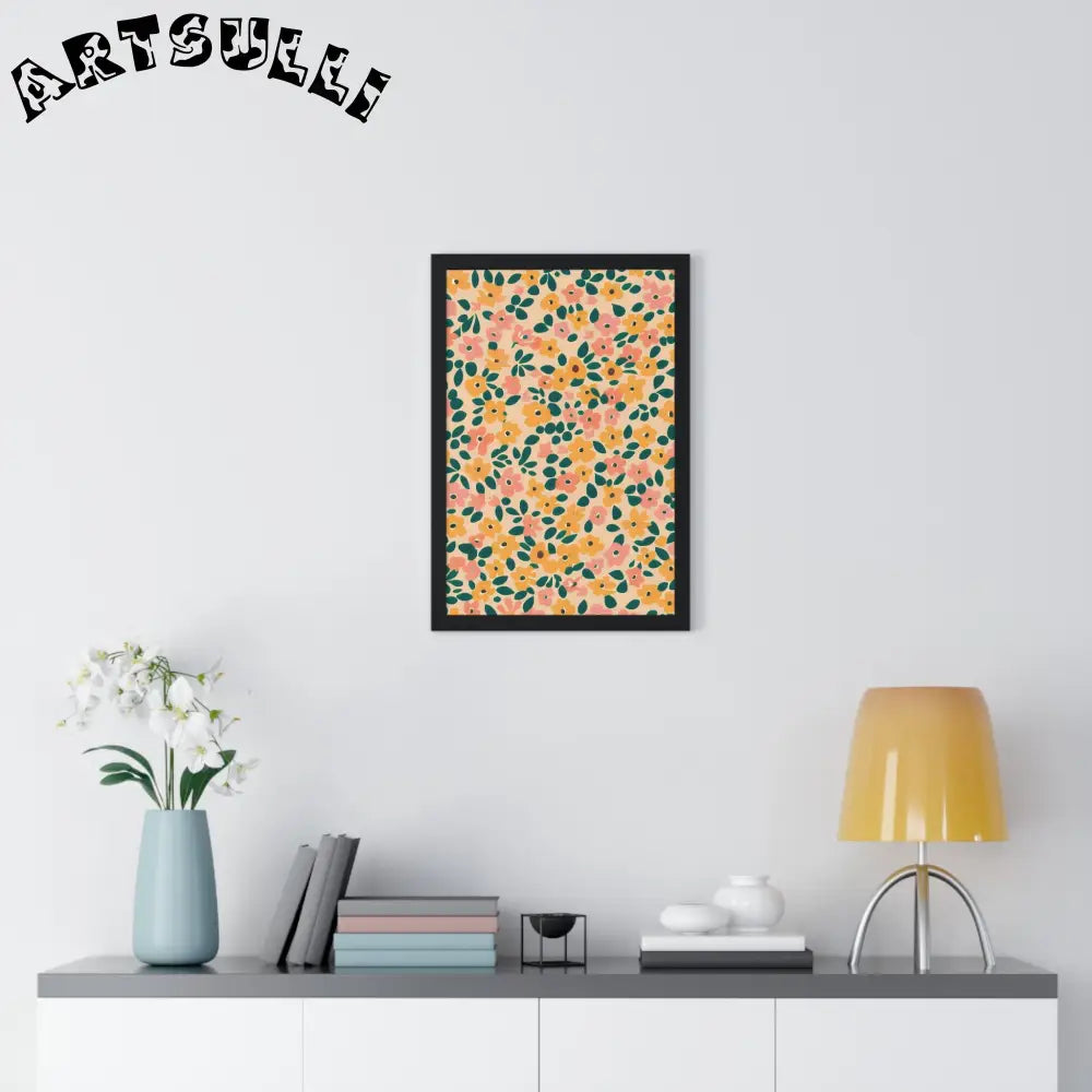 JAKKOUTTHEBXX Framed Floral Pattern Poster 2025