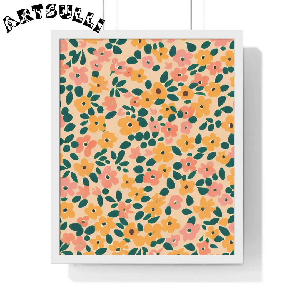 JAKKOUTTHEBXX Framed Floral Pattern Poster 2025