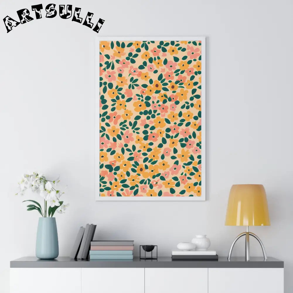 JAKKOUTTHEBXX Framed Floral Pattern Poster 2025