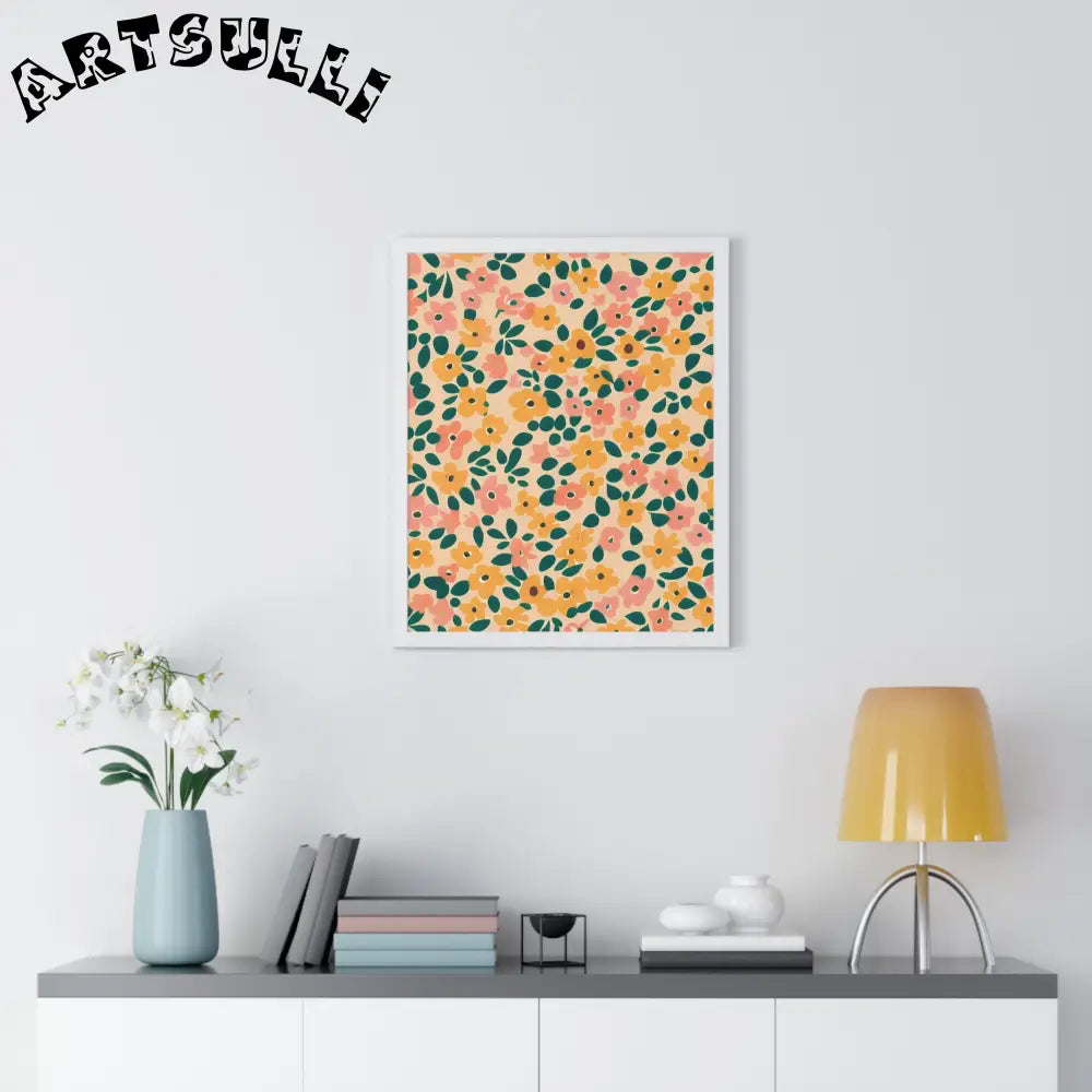 JAKKOUTTHEBXX Framed Floral Pattern Poster 2025