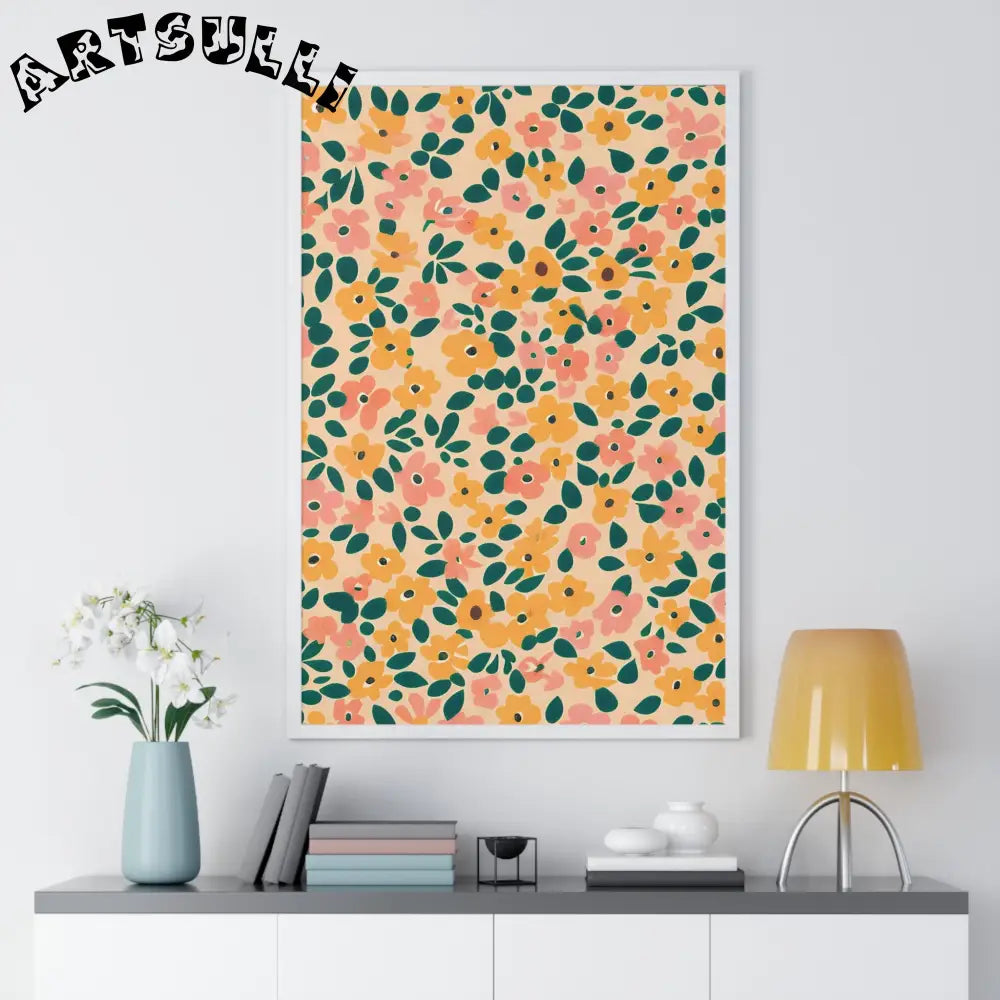 JAKKOUTTHEBXX Framed Floral Pattern Poster 2025