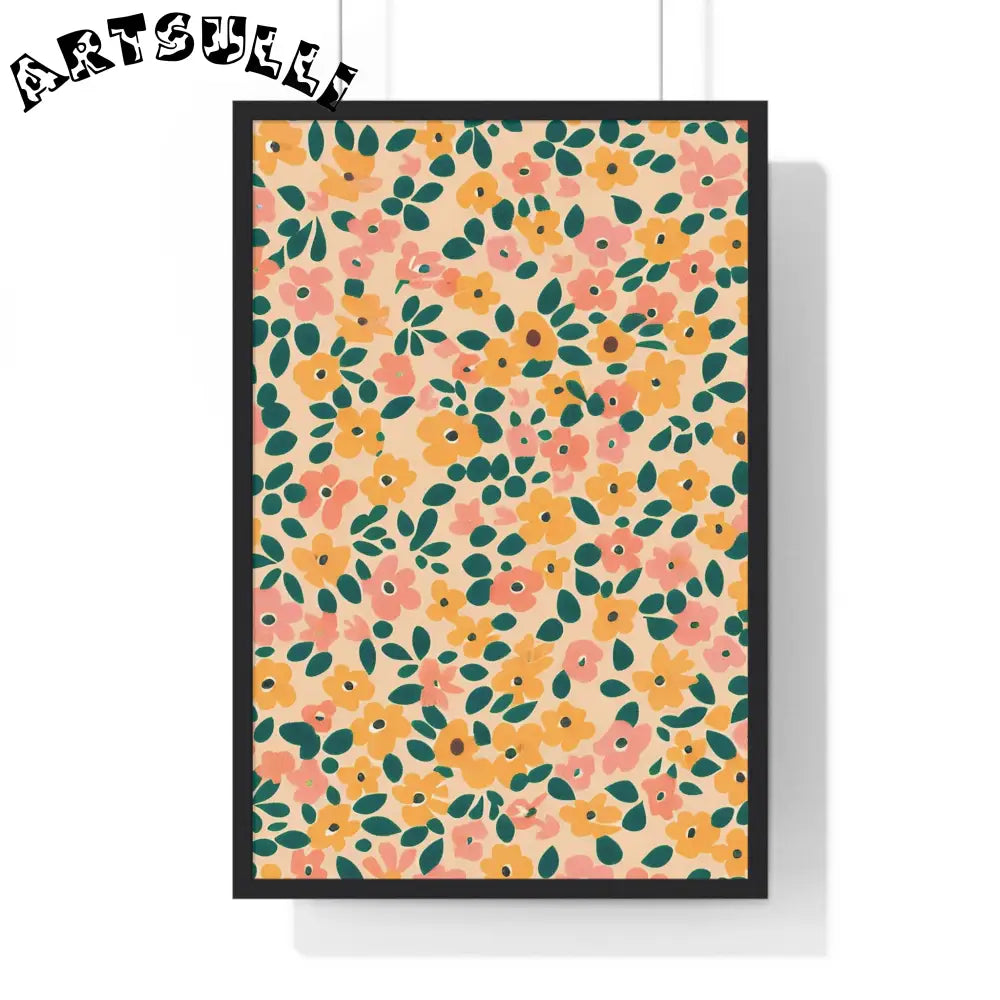 JAKKOUTTHEBXX Framed Floral Pattern Poster 2025