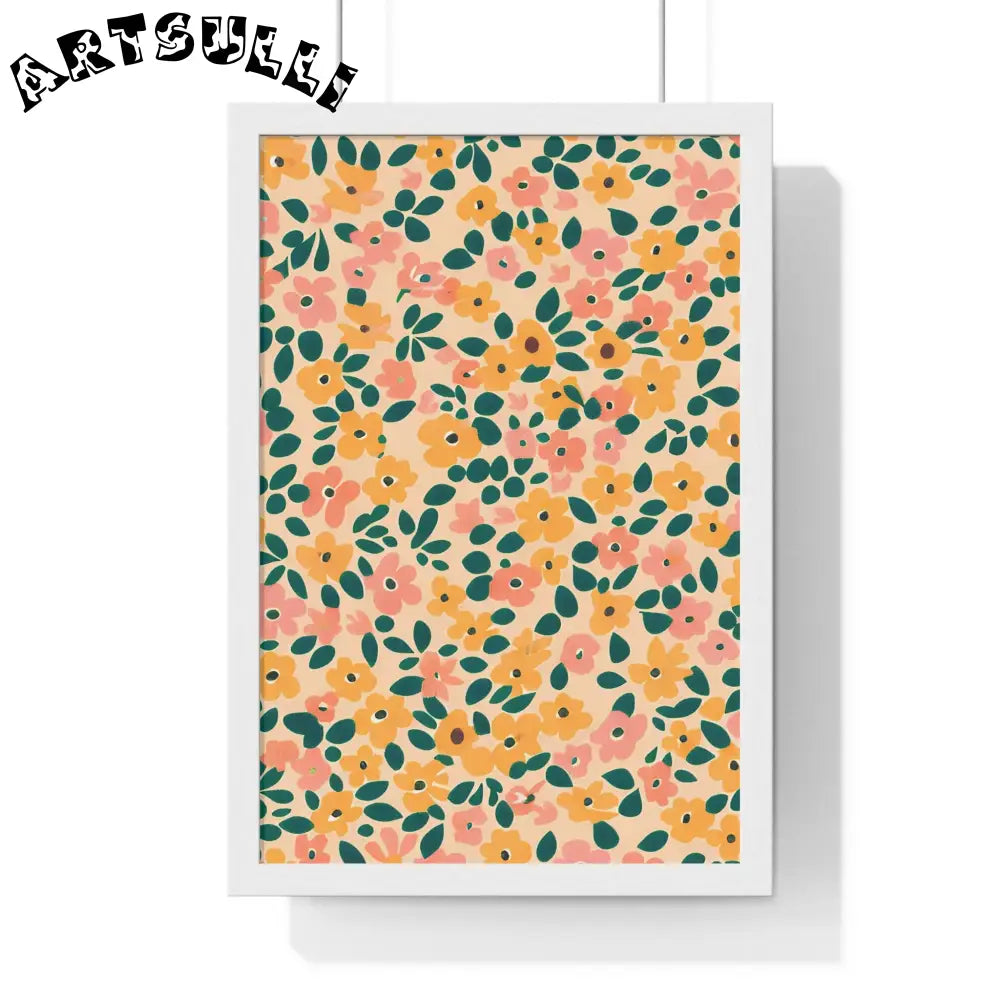 JAKKOUTTHEBXX Framed Floral Pattern Poster 2025