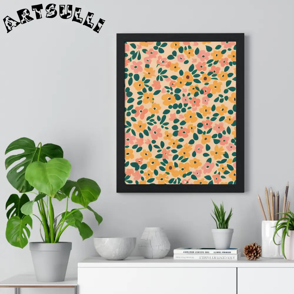JAKKOUTTHEBXX Framed Floral Pattern Poster 2025