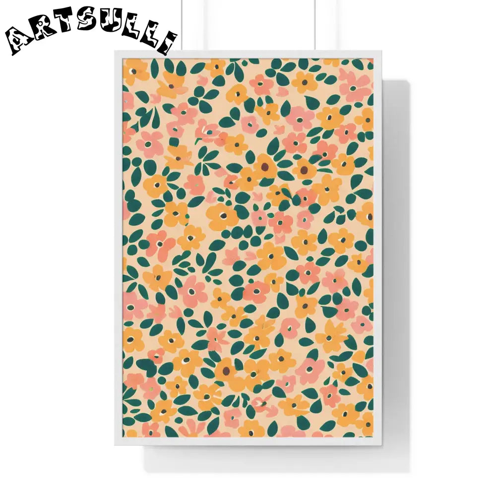 JAKKOUTTHEBXX Framed Floral Pattern Poster 2025