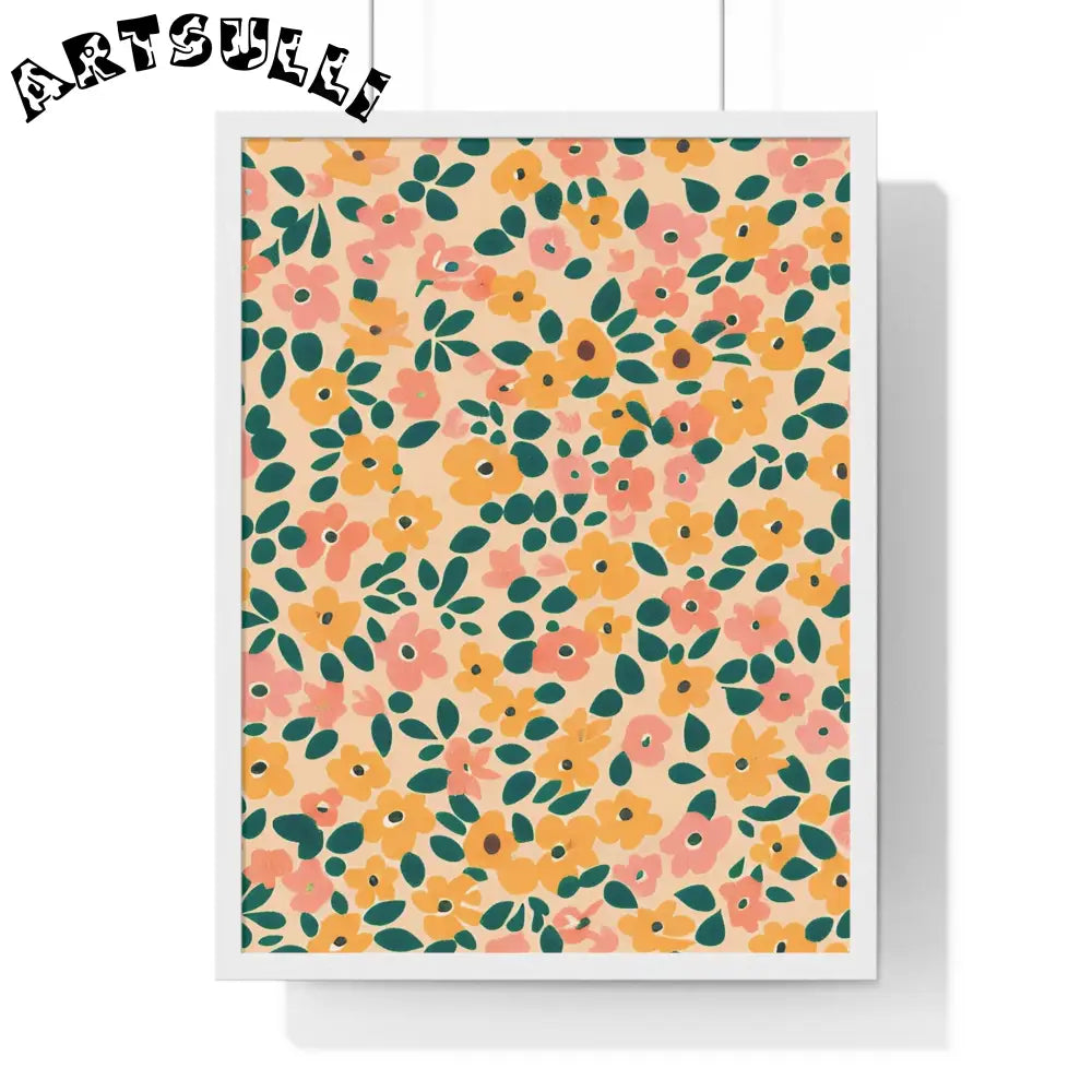 JAKKOUTTHEBXX Framed Floral Pattern Poster 2025