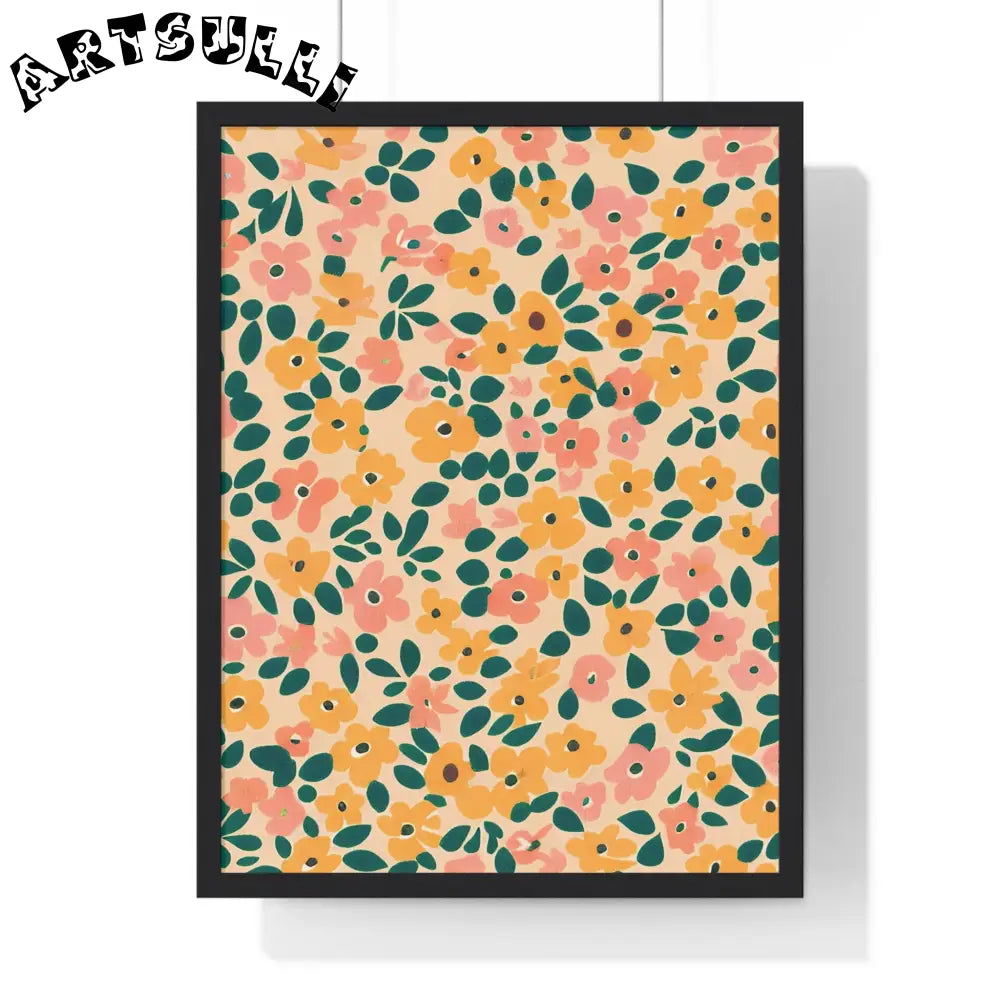 JAKKOUTTHEBXX Framed Floral Pattern Poster 2025